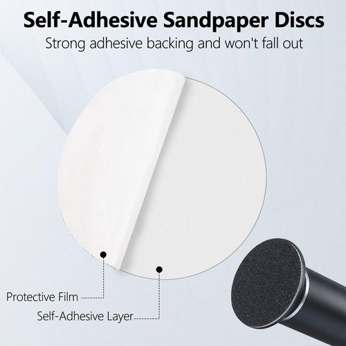 60 Pcs Replaceable Sandpaper Refill Discs for Electric Foot File Callus Remover Foot Care Dead Skin Cracked Hard Skin Removal (Fine 180 Grit)