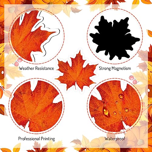 Fall Refrigerator Magnets 20-Piece Maple Leaf Thanksgiving Decor Set