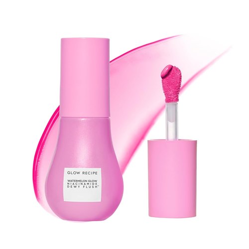 Glow Recipe Niacinamide Dewy Flush Tinted Liquid Blush Serum - Hydrating Glowy Blush for Cheeks - Soft Pink Tint in Dragon Fruit Flush (0.4 oz)