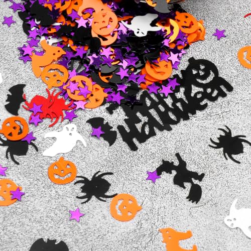 Halloween Confetti Glitter Table Decor - Happy Halloween Variation