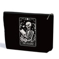 Skeleton Skull Tarot Cards Goth Makeup Bag, Spooky Gifts for Book Lovers, Halloween Party Favors, Toiletry Bag