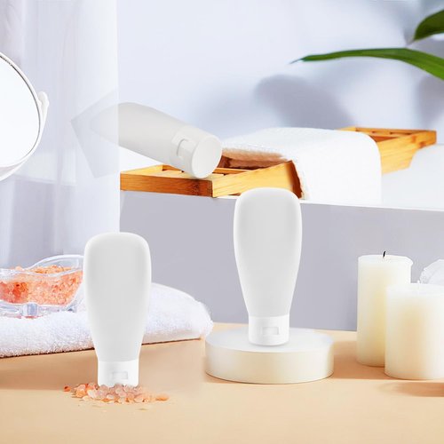 15 Pack 100ml/3.4oz Plastic Squeeze Bottles Travel Tubes Cosmetic Soft Makeup Toiletry Containers with Flip Cap for Facial Cleanser Body Bath Shower Gel Lotion Cream Shampoo