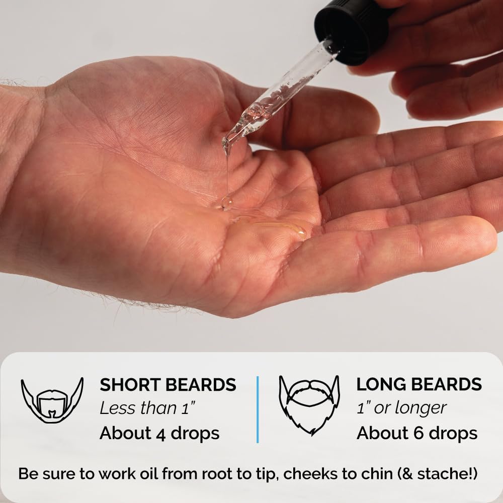ZEUS Natural Beard Oil for Men, Premium Grooming Oil to Soften, Hydrate, Condition & Control Frizz in Beard and Mustache (Made in USA) Vanilla Rum