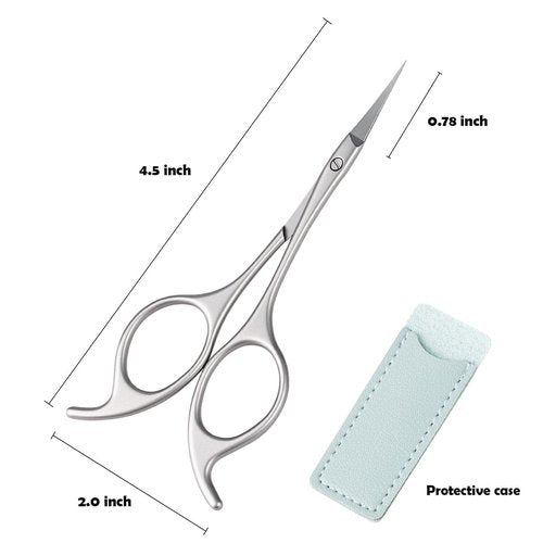 Trazzic Butterfly-Tail Nail Cuticle Scissors: More Stable Anti-slip Multi-Faceted Sandblasted Grooming Scissors Stainless Steel Cuticle Cutter, Eyebrow Eyelash Nose Hair Manicure Kit for Women, 1 PACK