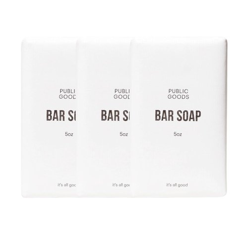 Public Goods Bar Soap 3-Pack | Natural Hand & Body Soap for Sensitive Skin | Vegan & Non-Toxic | 5 Oz Each