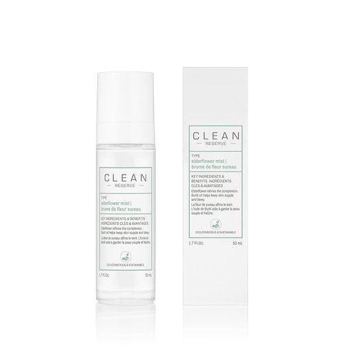 CLEAN RESERVE Elderflower Face Mist - Hydrating Vegan Formula for Refreshing Skin