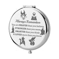 KEYCHIN Evil Queen Pocket Mirror Villain Movie Fans Gifts You are Braver Stronger Smarter Than You Think Compact Mirror for Women Girls Teenagers (Villain Always-S)