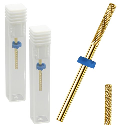 2Pcs Nail Drill Bits, Carbide Drill Bits Remover Cuticle Bit for Nail Drill Cleans Dead Nail Supplies, Drill Bits Nail Tech Suitable for Electric Nail File Nail Bits Cuticle Drill Bits for Nails