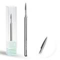 Curacoro Cuticle Nail Drill Bit 3/32'' - 1.2mm Flame Polygon Shape Bit for Professional Finish, Refine & Smooth Acrylic or Gel Nails, Nail Art Pedicure Manicure Salon & Home