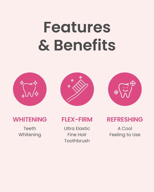 Euthymol Whitening Toothbrush (Pink, 6 Count) - Premium Soft Dual-Tension Bristles. Advanced Plaque Removal, Stain Reduction.