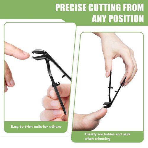 Toenail Clippers for Seniors Thick Toenails, Large Toe Nail Clippers for Men with Wide Jaw Opening, Angled Head Toe Nail Clippers for Thick Nails with Catcher Long Handle