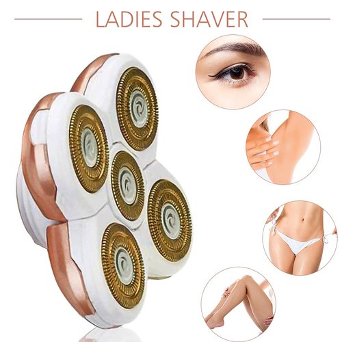 EwaCCen Women's Electric Shaver Replacement Heads : 5 Legs Hair Removal Razor Replacement Heads 4D Floating Heads Replacement Blades for Women