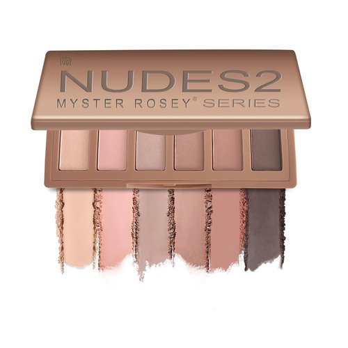 MYSTER ROSEY Mini Eyeshadow Palette - 6 Velvety Matte & Satin Nude Shades | Travel-Friendly, Vegan & Cruelty-Free