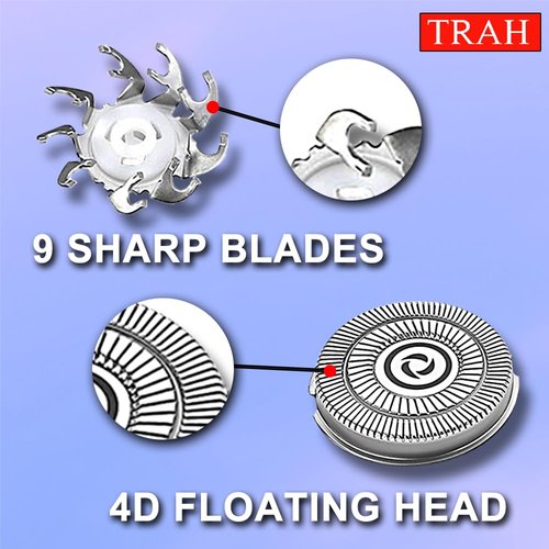 16 PACKS Head Shaver Replacement Heads Compatible with Skull Shaver Pitbull Gold PRO, Pitbull Silver PRO, Palm, Pitbull Platinum PRO, Sk-ull Shaver Pitbull Gold PRO Shaver Replacement Blade