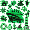 Halloween Cruise Door Magnets 16 Pcs Glow Decorations Scary & Bright Variations