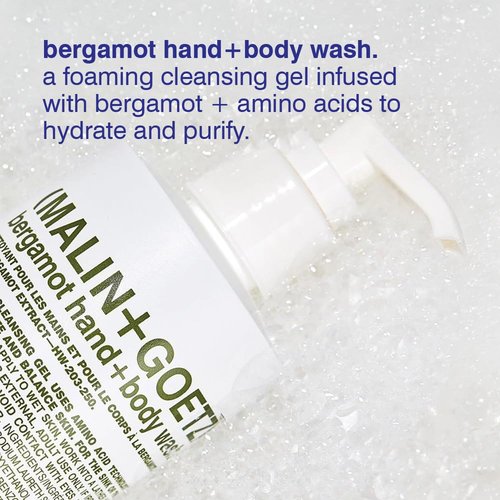 MALIN+GOETZ Bergamot Hand & Body Wash - Vitamin B5 Hydrating Treatment & Scented Candle | Bright Side