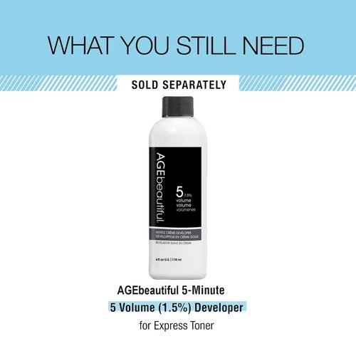 AGE Beautiful Demi Liqui-Creme Toner - 5-Minute Gray Hair Enhancer | Ammonia-Free | Nourishes & Adds Shine