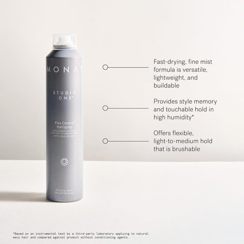 MONAT Studio One™ Flex Control Hairspray - Buildable Hold with REJUVENIQE® - Ideal for Colored Hair - Fresh Scent