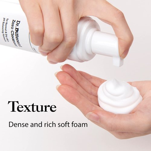 Dr.Different Zero Cleanser - Hypoallergenic pH 5.5 Foaming Cleanser with Hyaluronic Acid & Ceramide | 6.76 fl. oz.