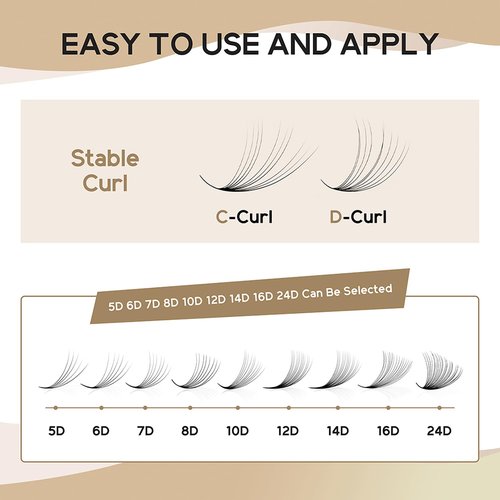 Premade Lash Fans 600 Fans 10D Handmade Premade Fans Lash Extensions 0.07mm Thickness 8-15mm D Curl Premade Fans Eyelash Extension Middle Stem Promade Lashes Fans (600Fans-10D-0.07D,8-15mm)