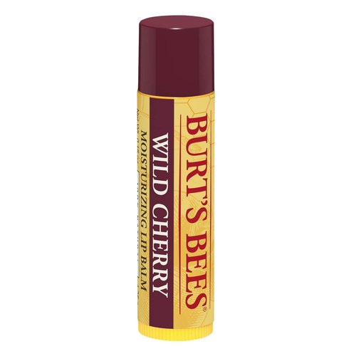 Burt's Bees Wild Cherry Lip Balm - Moisturizing Formula | 0.15 Ounce for Soft Lips