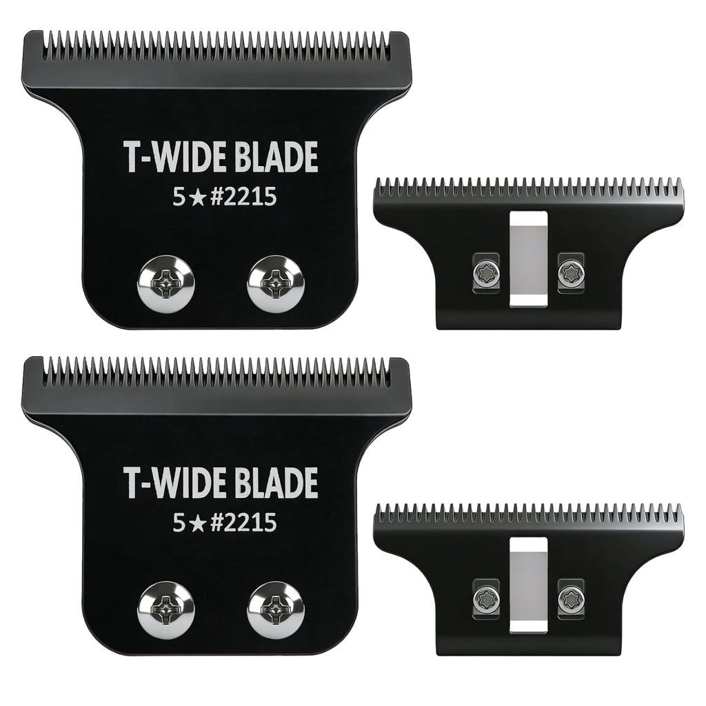 Wahl 5 Star Detailer Li Trimmer Replacement Blades - Adjustable Zero-Gap Stainless Steel, Black | 2 Pack