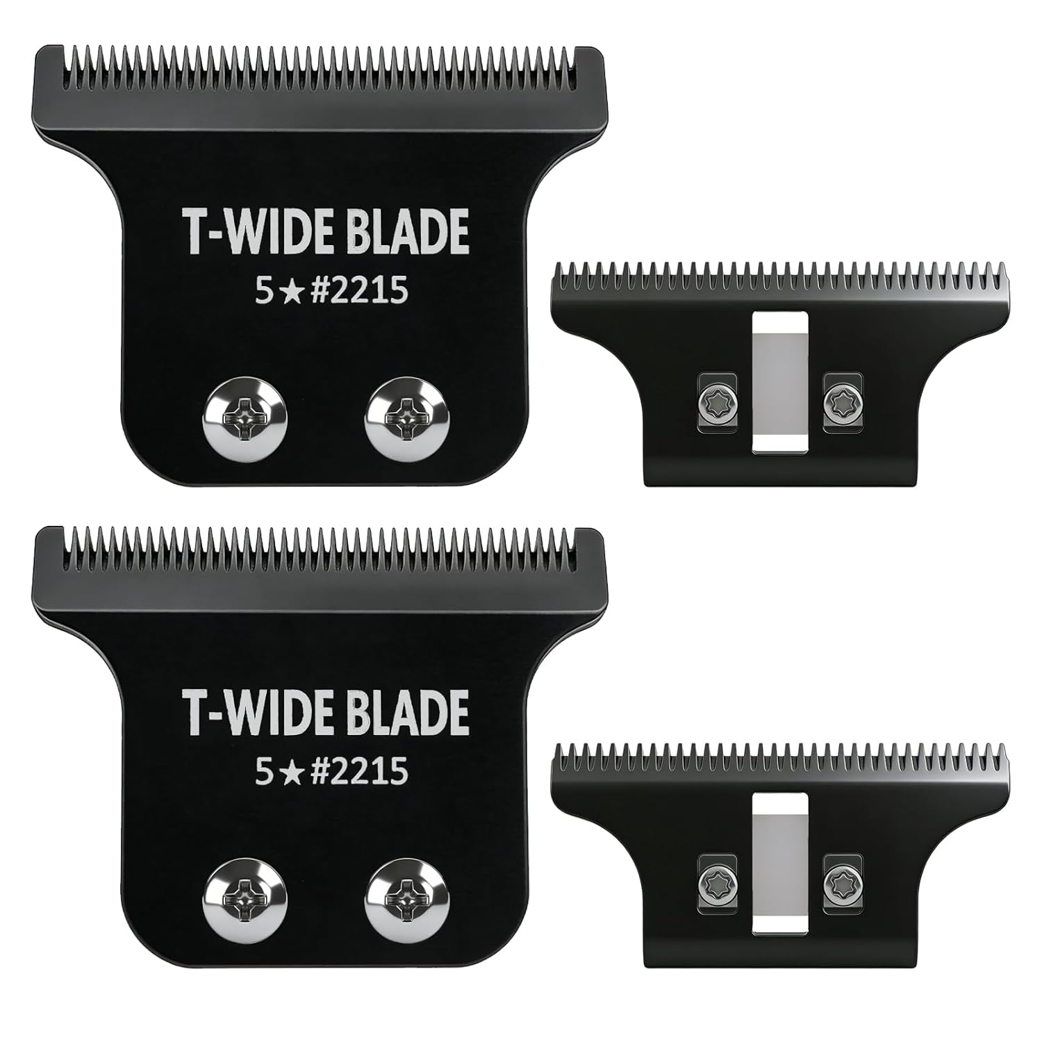 Wahl 5 Star Detailer Li Trimmer Replacement Blades - Adjustable Zero-Gap Stainless Steel, Black | 2 Pack