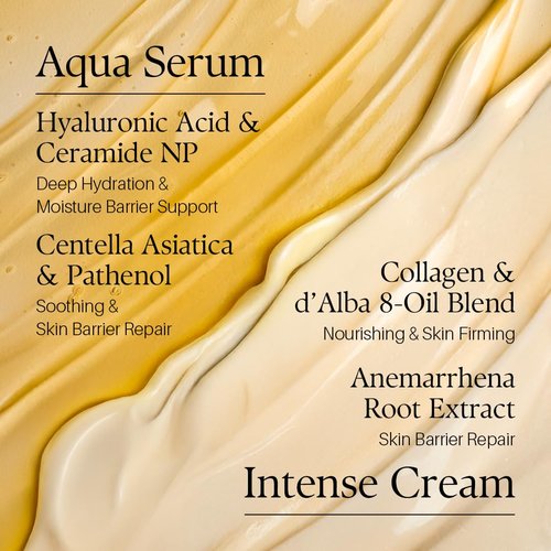 d'alba Piedmont White Truffle Double Moisture Cream, 2-in-1 Face Moisturizer, Vegan Skincare, Vegan Collegen, Skin Firming, Tightening, Dual Formula in ONE tube, Korean Skincare (2.02 oz)