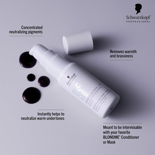 BLONDME Blonde Wonders Leave-In Toning Drops - Eliminate Brassy Tones | Ice, 1.0 Fl Oz | Color Depositing Treatment for Cool Blondes