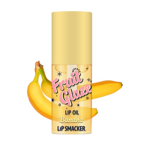 Lip Smacker Fruit Glaze Lip Oil - Ultra-Hydrating, High-Shine Finish, Plush Applicator, Non-Sticky Flavor | Banana
