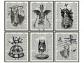 Gothic Bat Wall Art Prints - Skeleton Steampunk Decor for Home, Office & Halloween