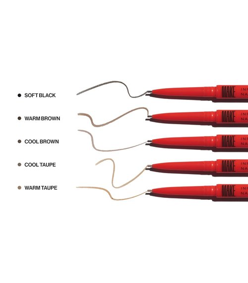 MAKE Beauty Nano Brow Micro Eyebrow Pencil - Long-Lasting, Smudgeproof Precision Liner | Warm Brown Shade