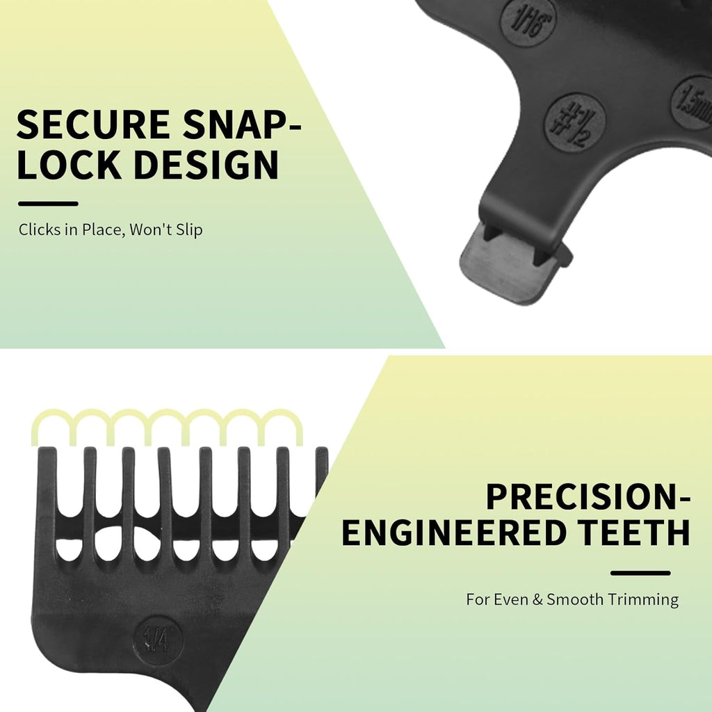 Wahl 8 Piece Replacement Comb Set - Compatible with 40mm Detachable T-Blade Trimmers