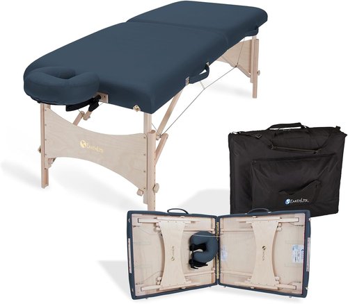 EarthLite Harmony DX Portable Massage Table - Complete Package with Face Cradle & Carrying Case | 30" x 73", Agate