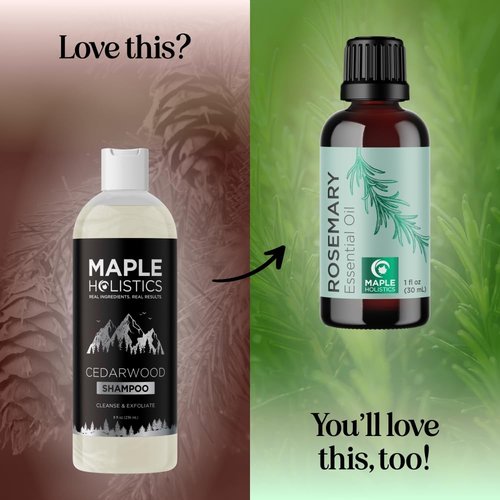 Skiennix Cleansing Shampoo - Cedarwood & Rosemary for Dry Scalp Care | Moisturizes Flaky Skin
