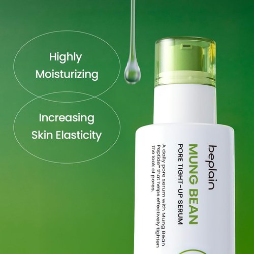 beplain Mung Bean Peptide Soothing Serum (1.69 fl.oz/50ml) | Niacinamide serum | Redness Relief | Hydration | Korean Skincare, For All Skin Types