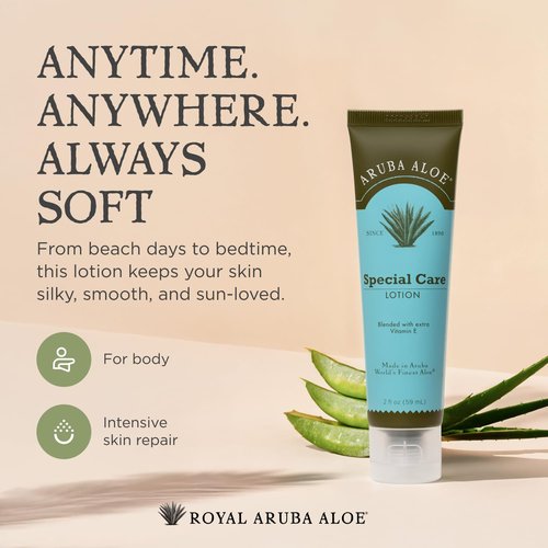 Aruba Aloe Special Care Lotion - Hydrating and Soothing for Dry and Sensitive Skin - 6 Oz Bottle