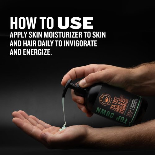 GIBS Top Down Hair and Body Hydrator, Tea Tree Moisturizer for Hair and Skin, 12 oz