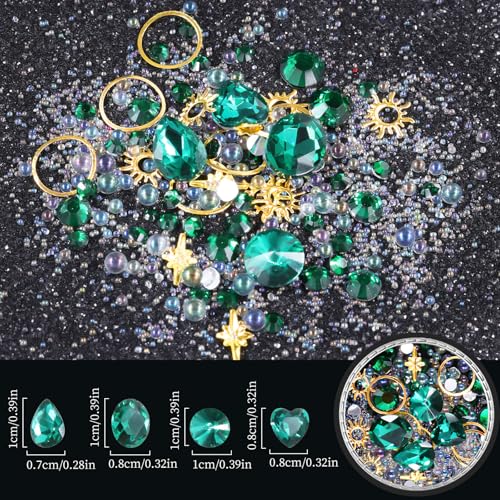 Micro Caviar Beads Kit 6 Colors Nail Art Rhinestones & Charms - Sparkle Gems & Rivets