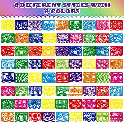 300 FT Mexican Fiesta Banners - Papel Picado Party Decorations - Kinlop