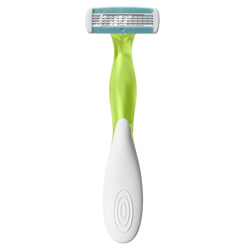 BIC Soleil Comfort Scented Disposable Razors for Women, Sensitive Skin Razor with Aloe Vera and VItamin E Lubricating Strip and 4 Blades, 3 Piece Razor Set