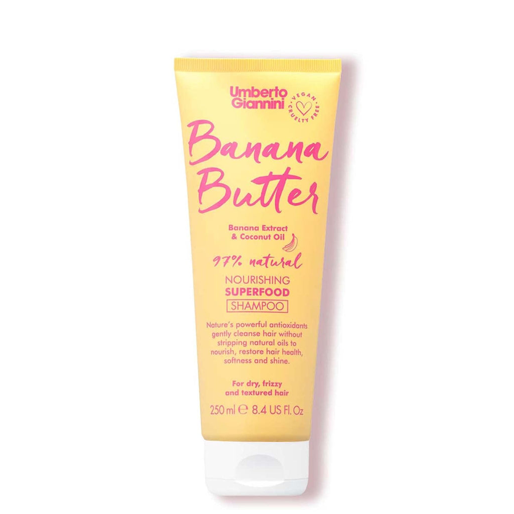 Umberto Giannini Banana Butter Shampoo - Nourishing Vegan Formula for Dry, Textured, Frizzy Hair