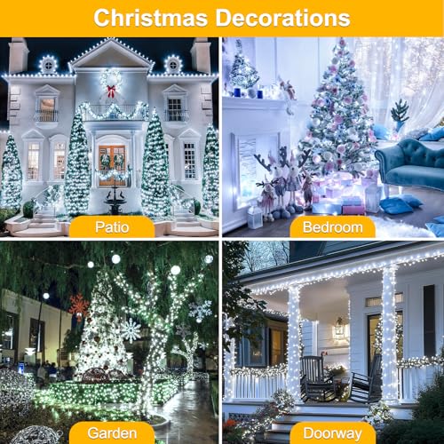 200FT 600LED Waterproof Christmas String Lights - 8 Modes, Indoor & Outdoor Decoration