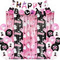 Pink Halloween Party Decorations Set - Ghost, Pumpkin, Bat & Cat Theme