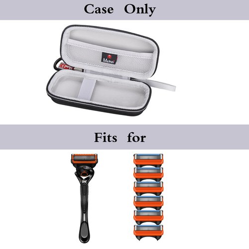 Mchoi Hard Carrying Case Fits for Fusion5 Men’s Razor & Proglide Shield Men's Razor, Case Only, Grey
