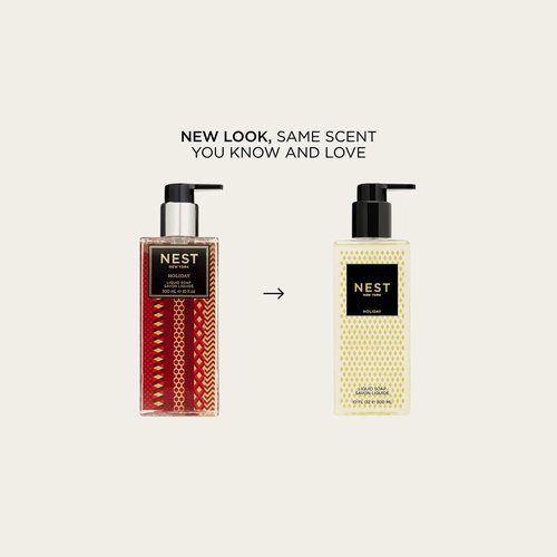 NEST New York Liquid Soap, Holiday - 10 fl oz - Cleanses & Nourishes Skin - Approx. 300 Pumps Per Bottle - Gluten Free & Cruelty Free