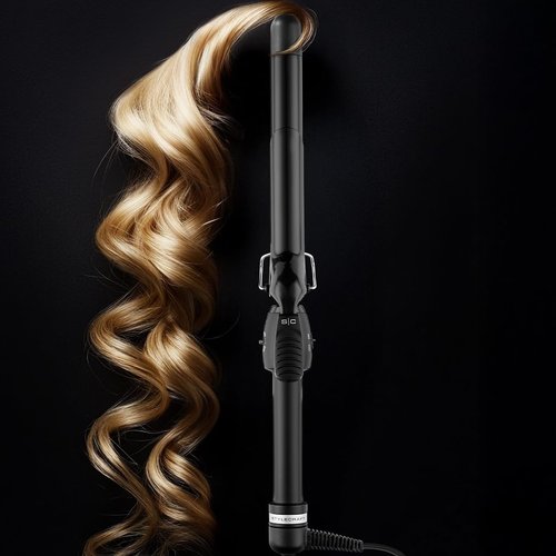 StyleCraft Stay-Temp Black Gold Ceramic Extended Barrel Curling Iron (1-inch)