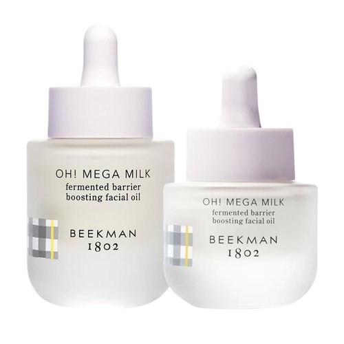 Beekman 1802 Oh! Mega Milky Oil Facial Oil - Radiance & Barrier Support with Niacinamide & Vitamin C | 1 fl oz & 0.5 fl oz Bottles