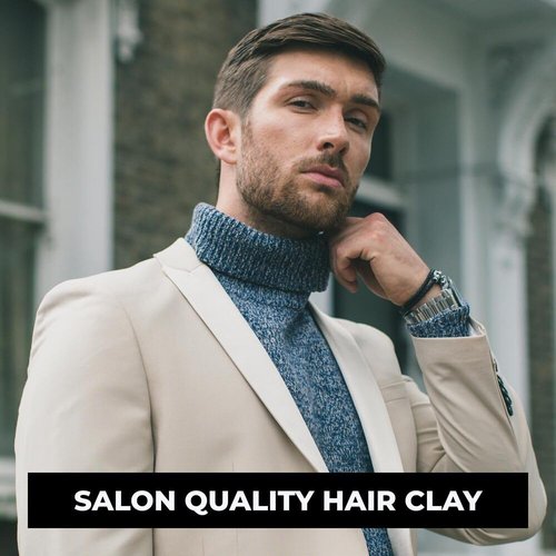 London Grooming Company Hair Clay for Men - Firm Matte Finish, All-Day Hold | Easy Wash Out | 1.7 Fl Oz (50ml)
