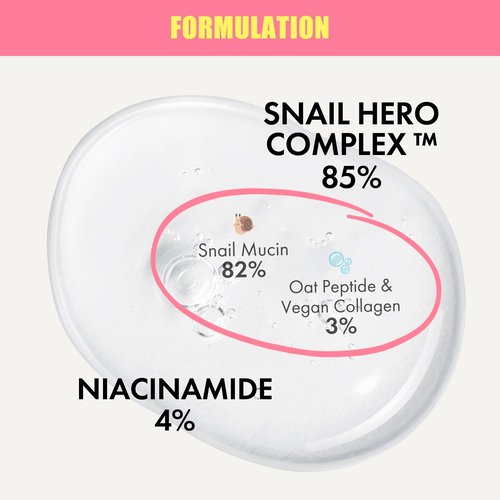 Smilebloom KKOCH Snail Mucin 85% Face Serum 1.69 fl oz 50ml | Hydrating Skin Care Packed with Vegan Collagen & Peptide | Age-Defying Korean Face Moisturizer